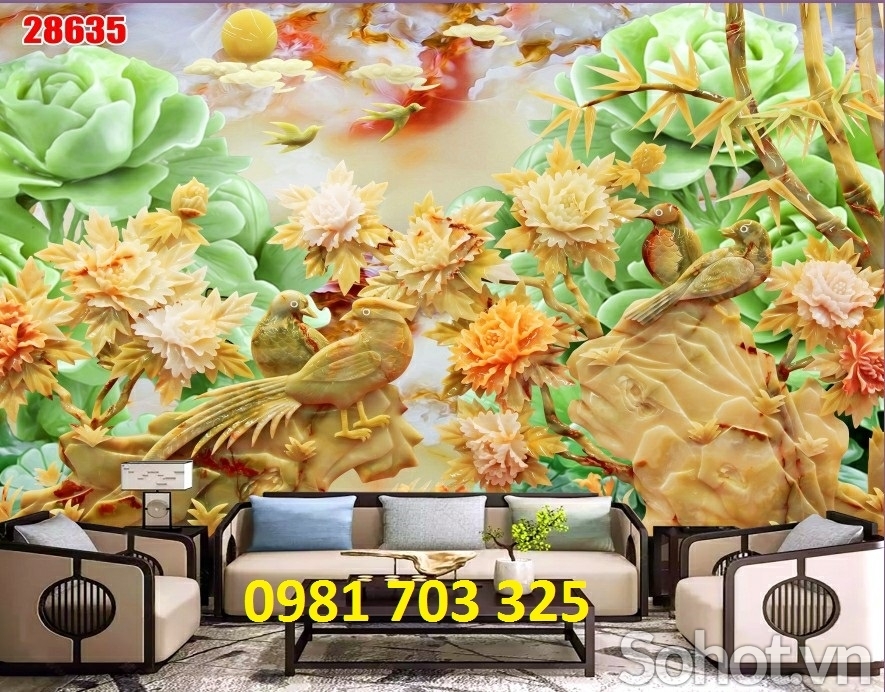 Tranh gạch 3D sứ ngọc