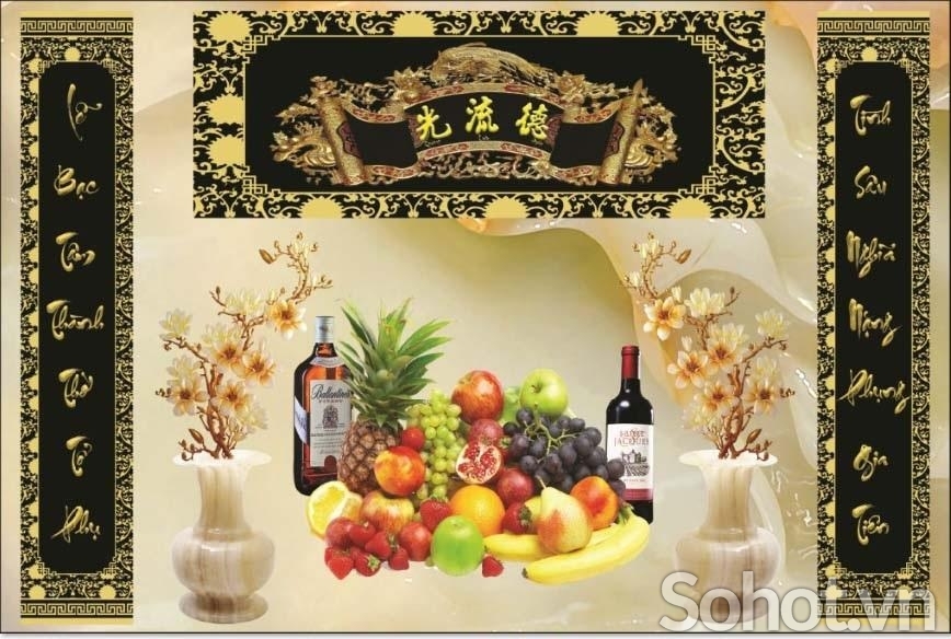 Gạch tranh phòng thờ