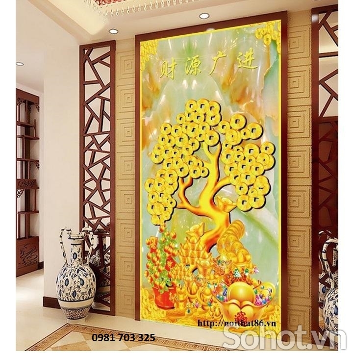 Tranh cây kim tiền