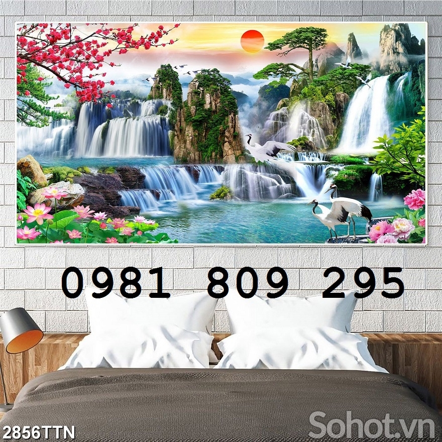 Tranh gạch 3d phong cảnh , tranh phòng khách