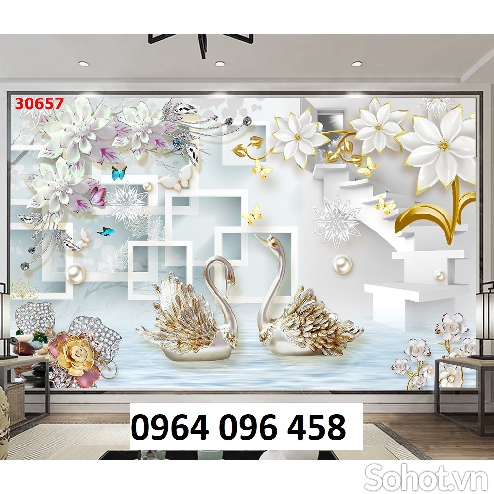 Tranh gạch men 3d ốp tường phòng khách - 6532XP