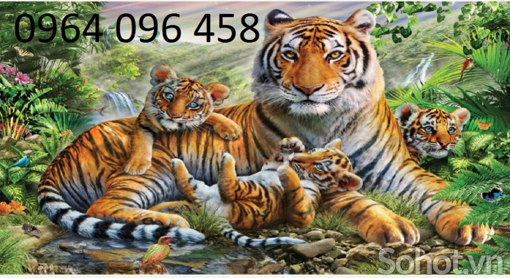 Tranh gạch con hổ 3d - JHFV42
