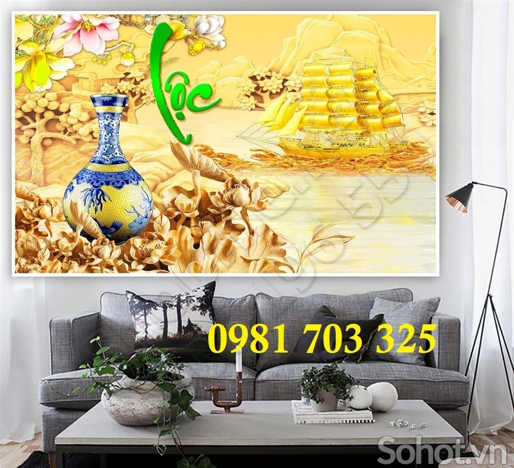 Tranh gạch tài lộc phú quý