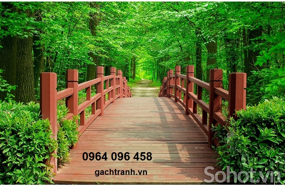 Tranh gạch 3d phong cảnh tre trúc - hnm90