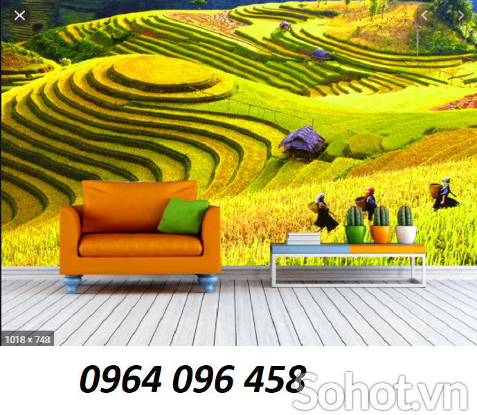 Tranh gạch 3d ruộng bậc thang - 222XM