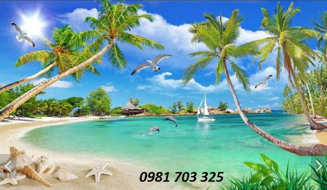 Tranh phong cảnh biển- gạch 3D