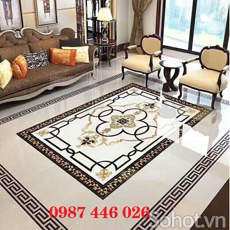 Gạch thảm khắc vàng, gạch nền, gạch trang trí HP9722
