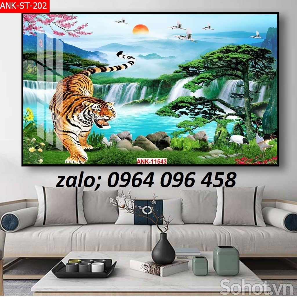 Gạch tranh 3d ốp tường phòng khách - GX221