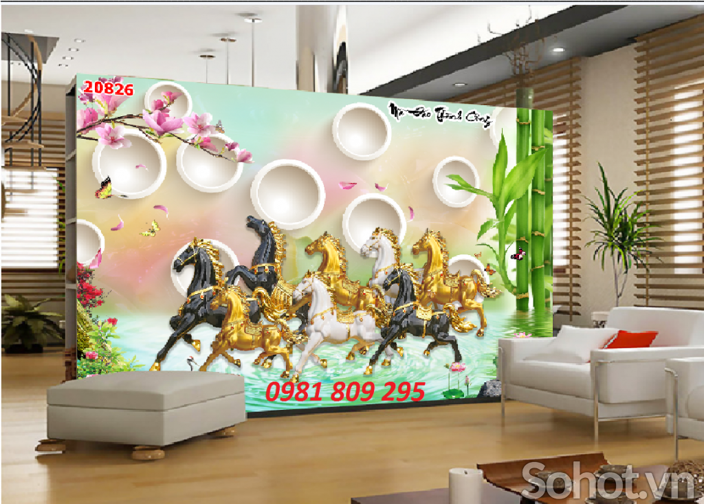 gạch tranh 3d mã đáo thành công,gạch 3d