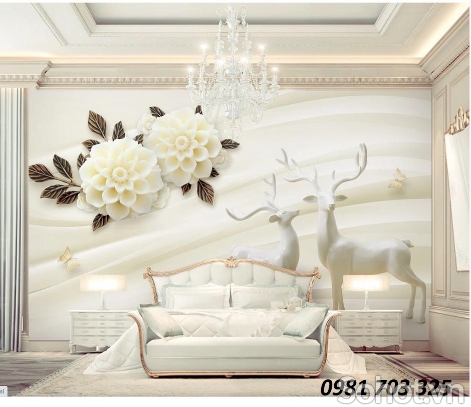 Gạch tranh 3D trang trí phòng khách