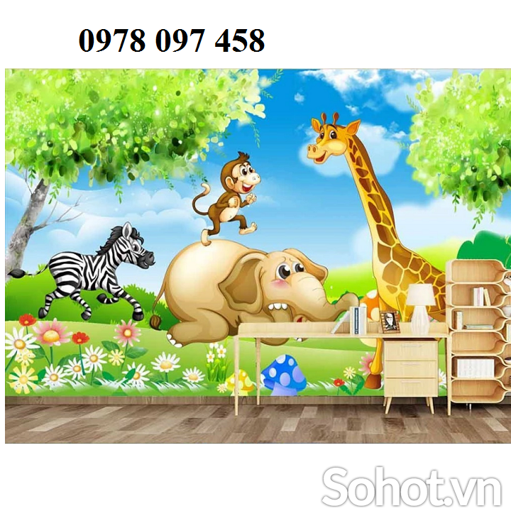Tranh gạch phòng ngủ bé