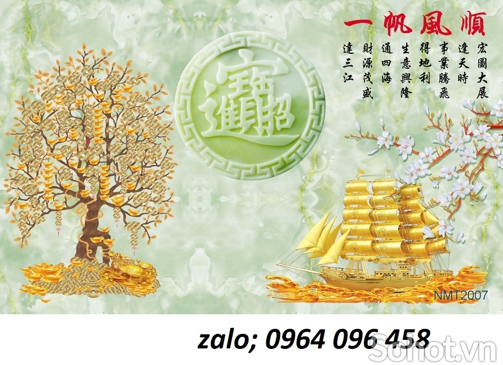Tranh gạch ốp tường thuận buồm xuôi gió 3d - 899CP