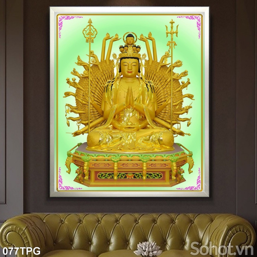 Tranh ốp tường trang trí Phật Giáo 3D