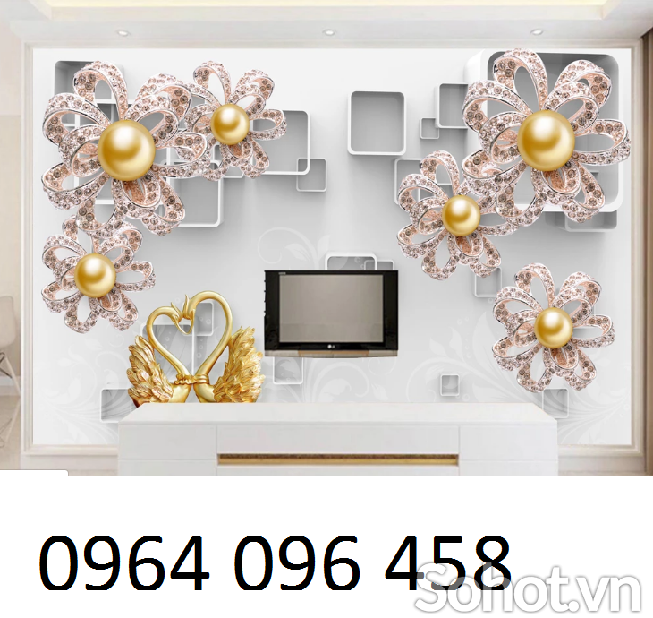 Tranh gạch 3d trang trí phòng khách - SXC44