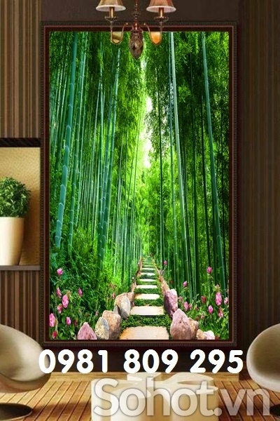 Gạch tranh 3d , phong cảnh đứng