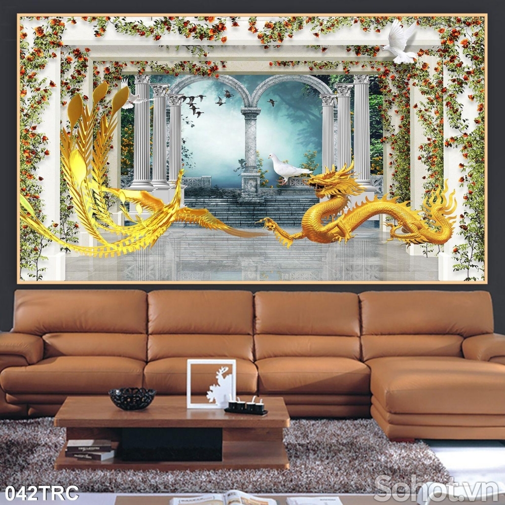 Tranh 3D- Tranh gạch rồng