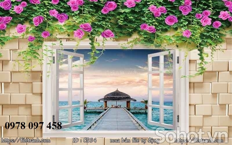 Tranh gạch - tranh cửa sổ