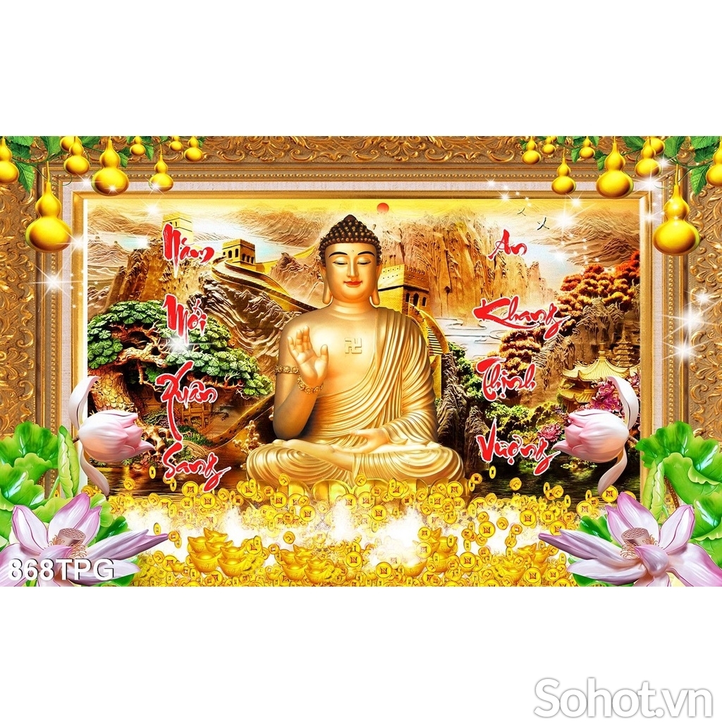 Tranh gạch 3d phật ADIDA - hvc55