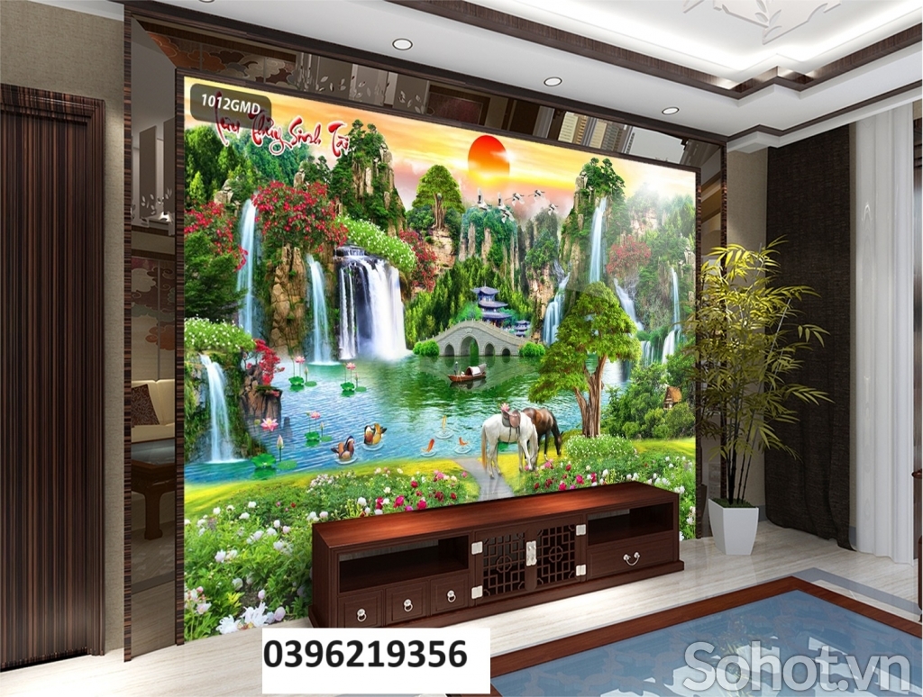 Tranh gạch men sơn thủy