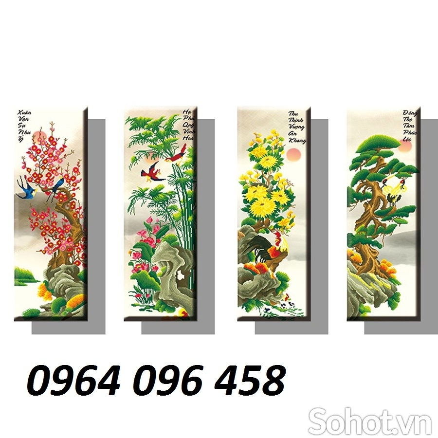 Tranh gạch 3d bốn mùa - CBV3