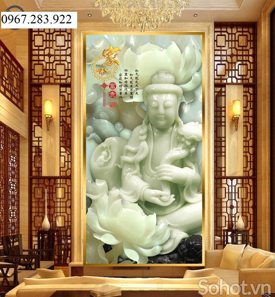 Tranh 3D- Tranh gạch Phật Giáo