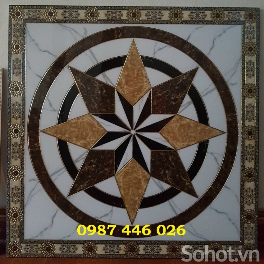 Gạch cầu thang, chiếu nghỉ, gạch thảm hoa HP9283