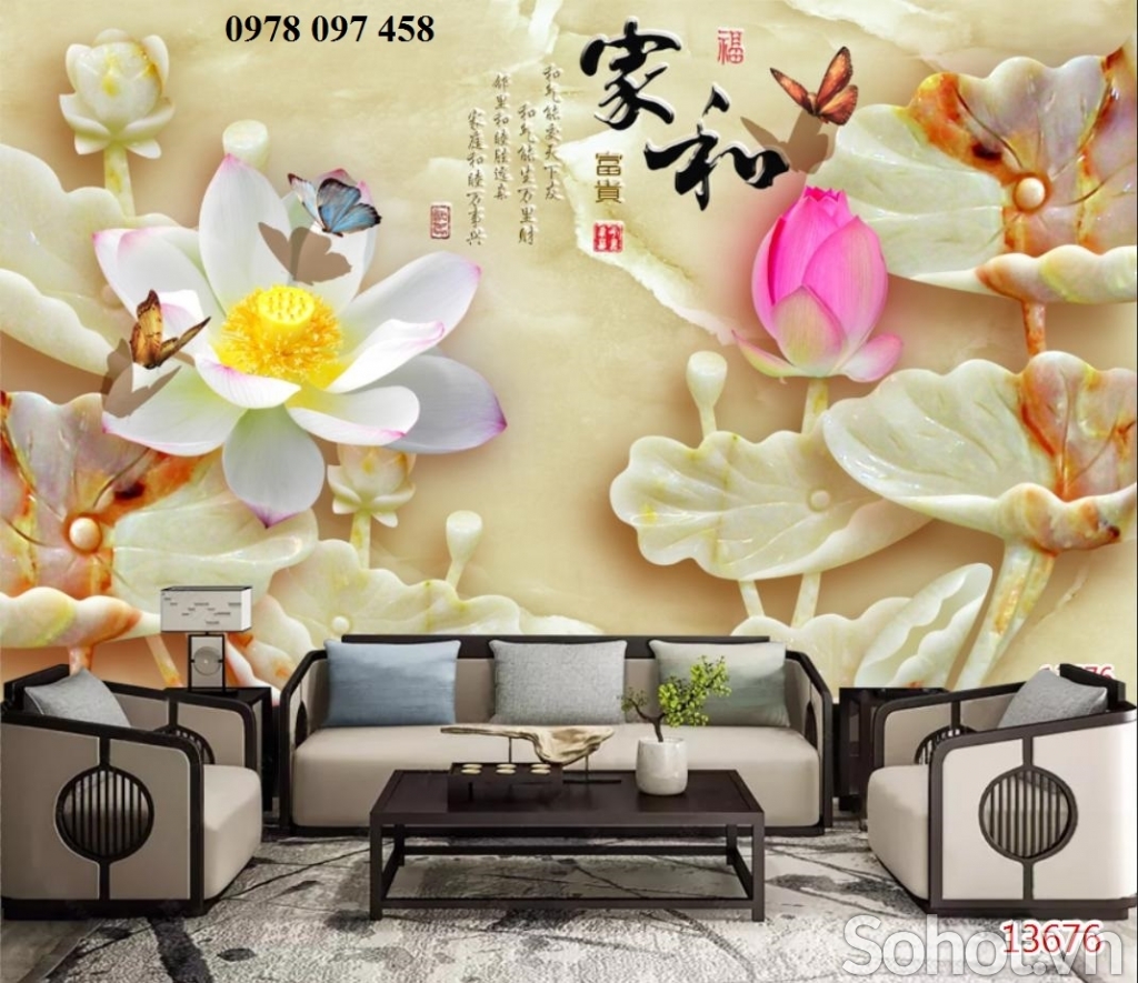Tranh hoa 3D - tranh gạch