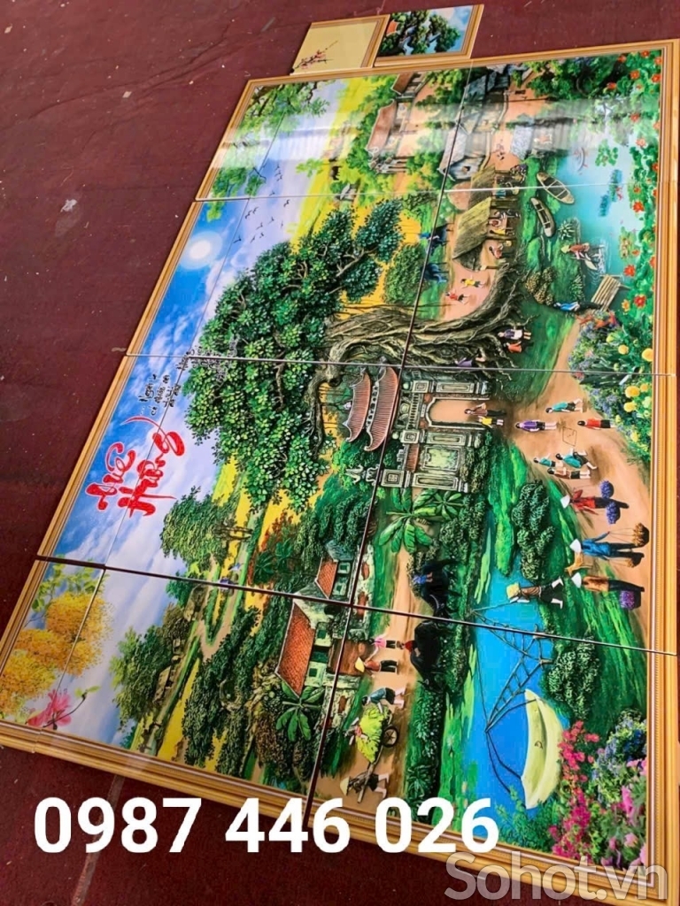 Gạch tranh 3d quê hương bình yên