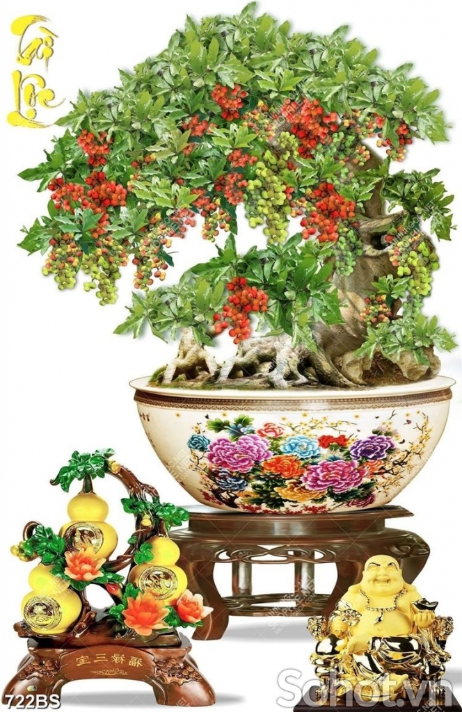 Tranh gạch 3d cây cảnh - DLP09