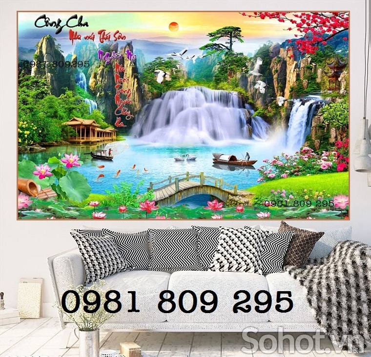 Gạch phong cảnh cội nguồn , tranh gạch