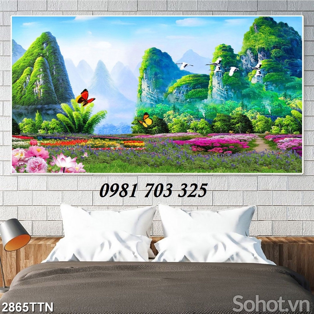 tranh phong cảnh 3D, gạch tranh trang trí