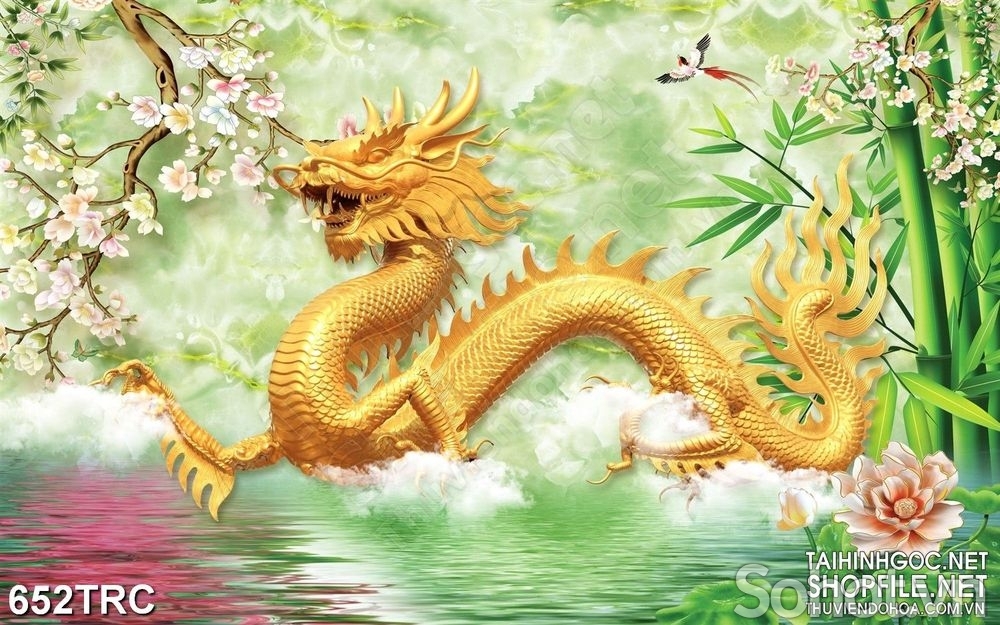 Tranh rồng 3d tranh gạch 3d rồng GVB4