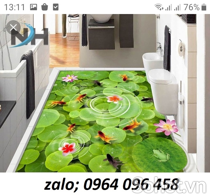 Tranh gạch 3d lát sàn phòng khách đẹp - CN955