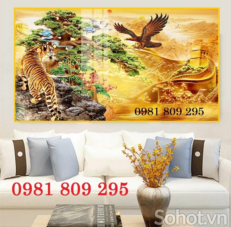 Gạch tranh , tranh gạch con hổ