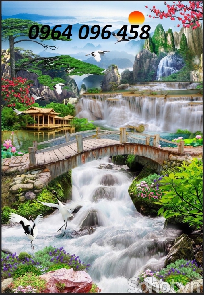 Tranh gạch 3d ốp tường khổ đứng - BCVB87