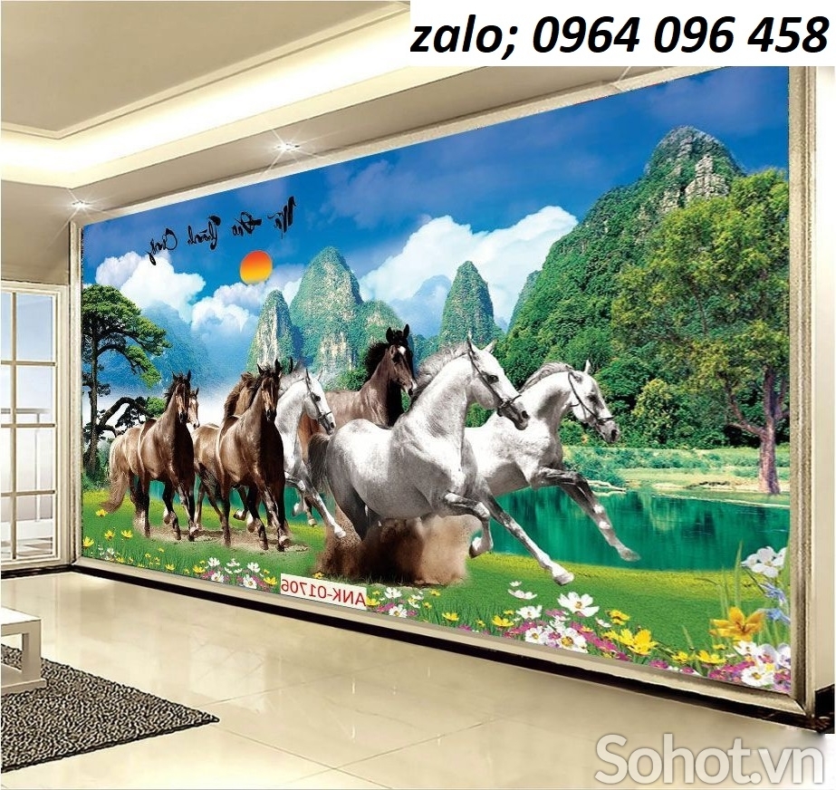 Tranh gạch mã đáo thành công 3d - KBV4