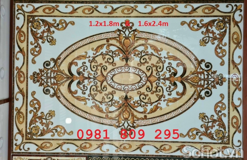 Gạch thảm hoa phòng khách đẹp