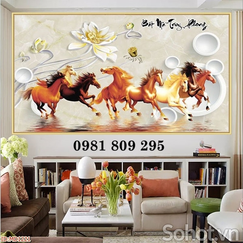 Gạch tranh 3d , gạch ốp tường mã đáo thành công