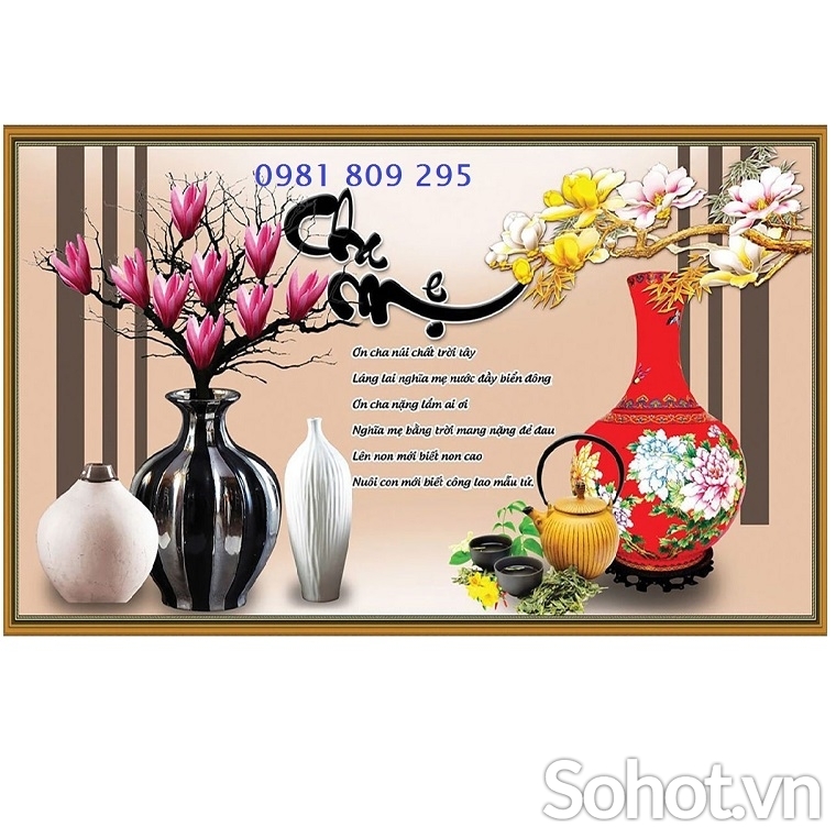 Gạch 3d  bình hoa cao cấp hp8658