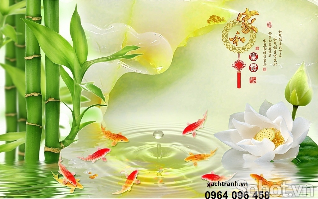 tranh 3d hoa ngọc - gạch tranh ốp tường 3d - BVC30