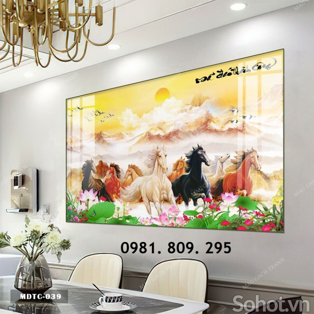 Gạch 3d phong thủy , tranh gạch men