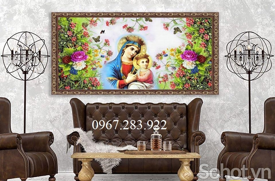 Gạch tranh- Tranh phòng thờ Công Giáo