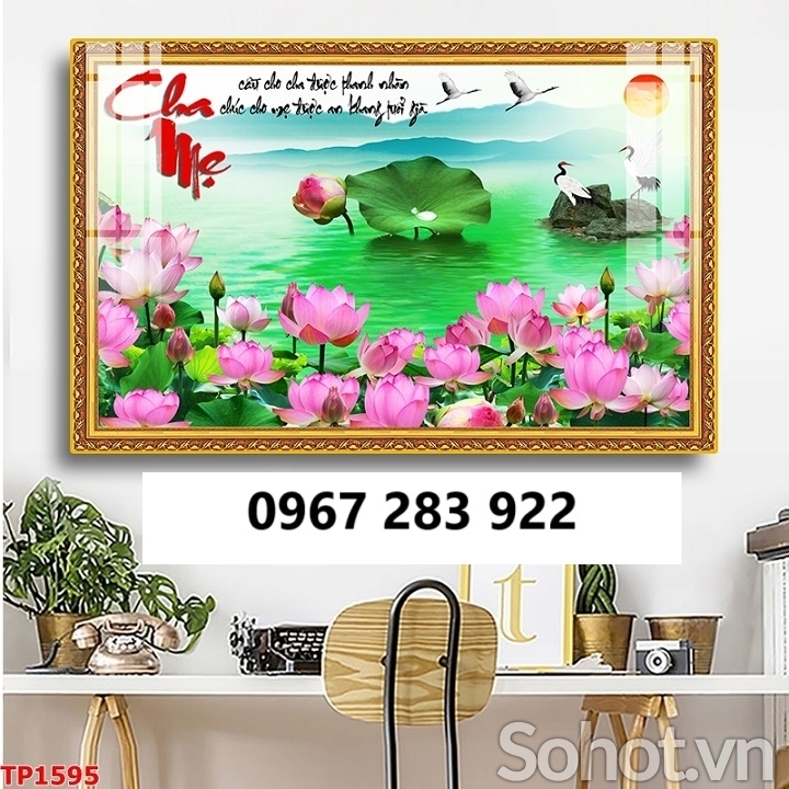 Tranh gạch thư pháp ốp 3d