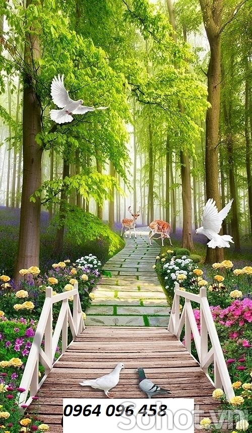 Tranh gạch 3d ốp tường cầu thang - MCV43