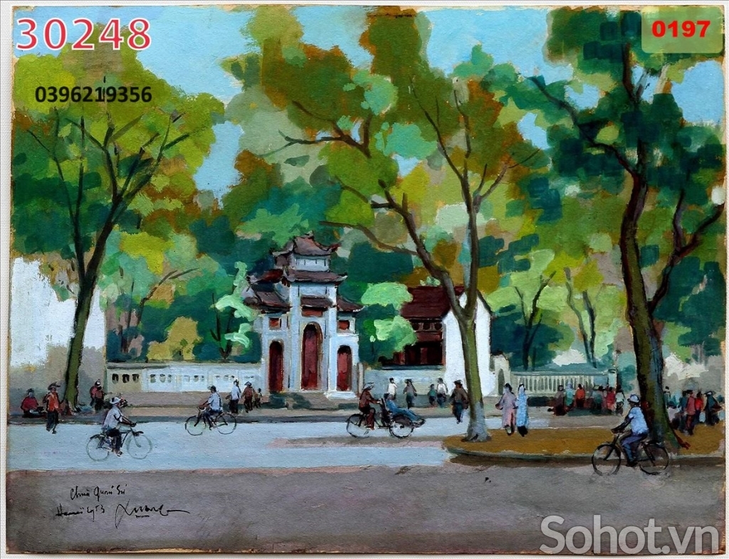 Gạch tranh phong cảnh Hà Nội xưa