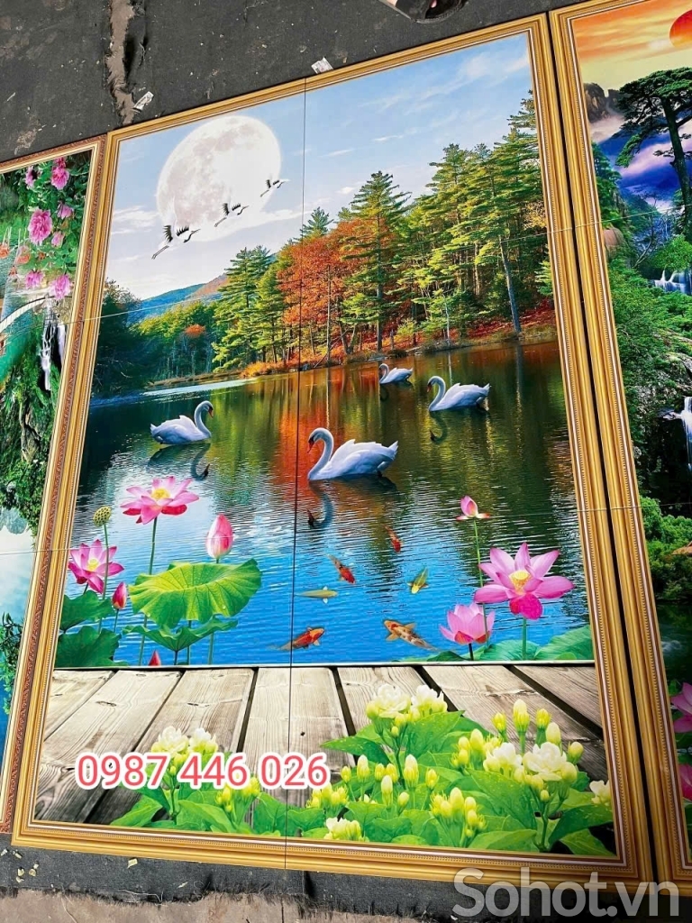 Ảnh thực tế gạch tranh 3d