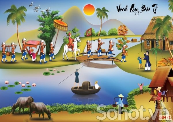 Tranh gạch phong cảnh đồng quê 3d - FDX96