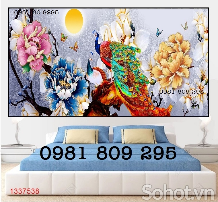 Gạch trang trí con công