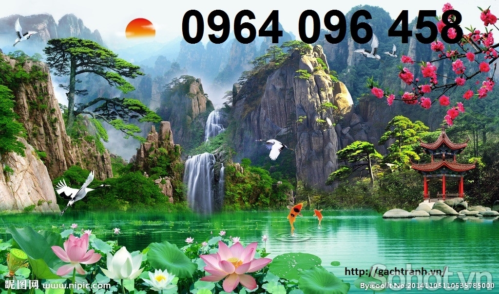 Gạch tranh 3d ốp tường rào - VCB55