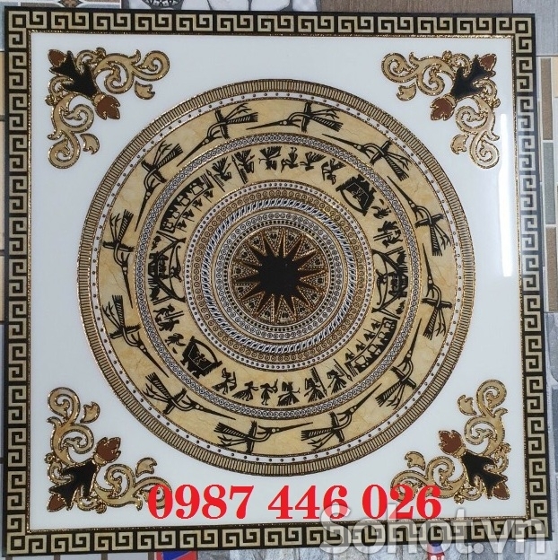 Gạch thảm hoa văn trống đồng